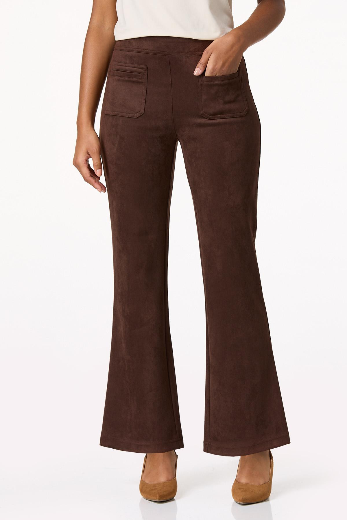 Petite Faux Suede Bootcut Pants | Cato Fashions