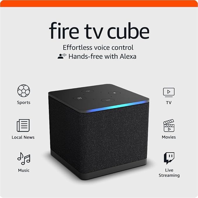 Amazon Fire TV Cube, Hands-free 4K ultra HD streaming  device, free and live TV without satellite... | Amazon (US)