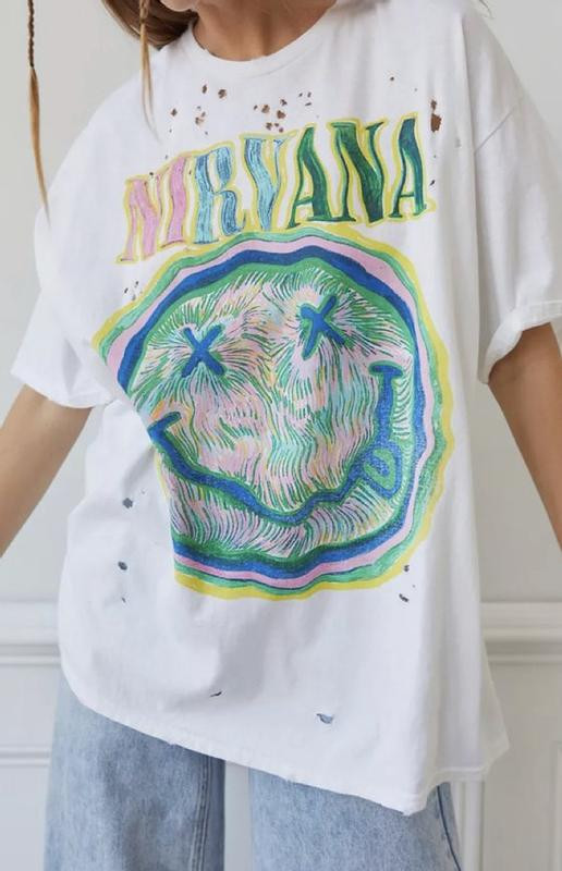 Nirvana Distressed T-Shirt Dress | Urban Outfitters (US and RoW)