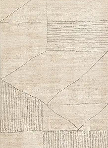 Momeni Rugs Wren 2 Area Rug, 5'3" X 7'3" Ivory Carpet for Living Room, Bedroom, Hallways, Bathroo... | Amazon (US)