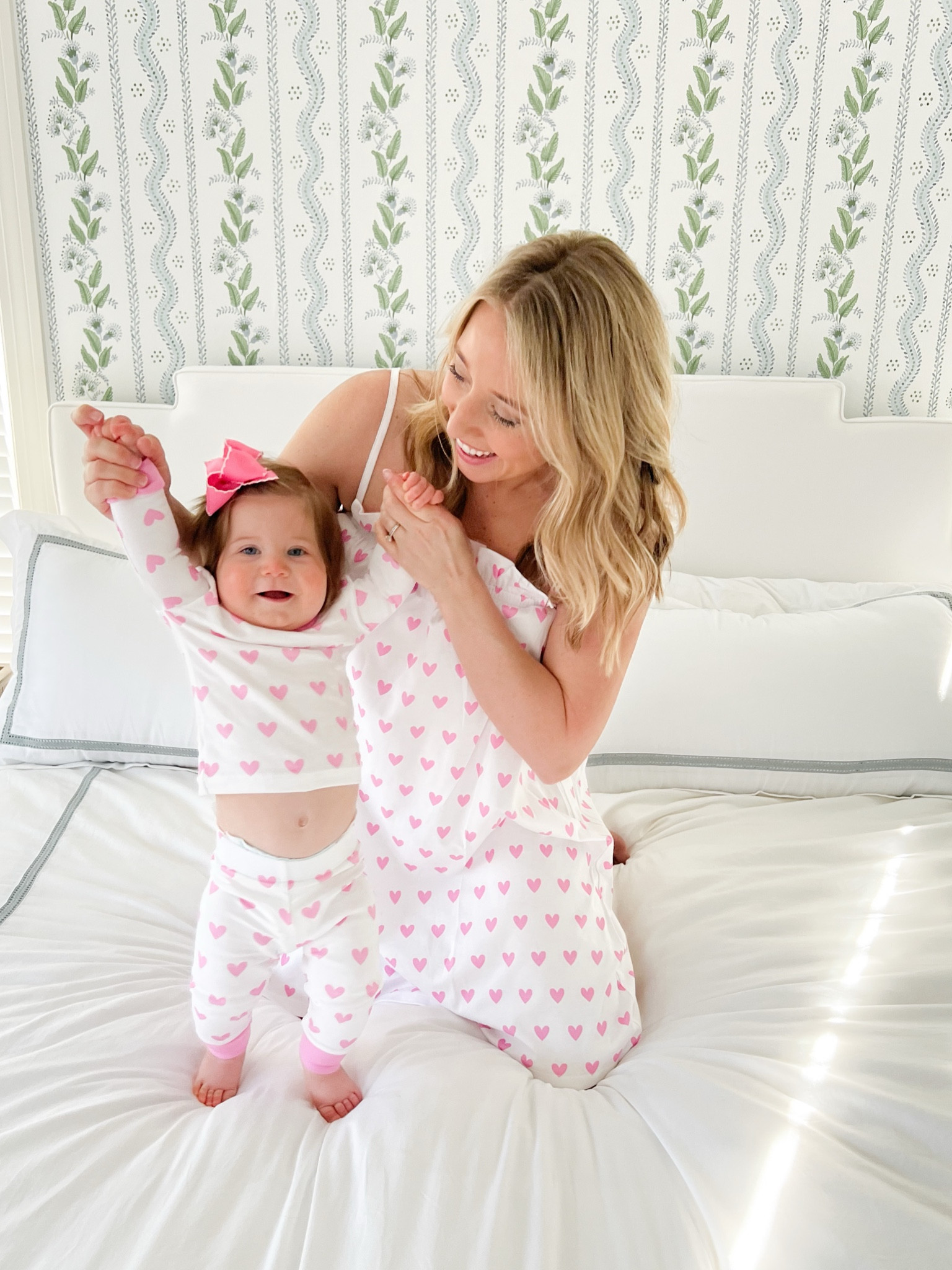 Mommy and Mini matching pajamas! 🎀💕🫶🏻
Preppy kids baby toddler family pajamas Valentine heart print pattern Pima cotton wallpaper grandmillennial home

#LTKfamily #LTKkids #LTKbaby