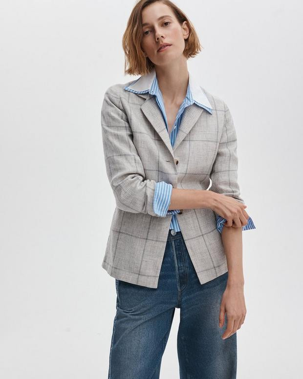 Chappell Plaid Linen Blazer | rag & bone