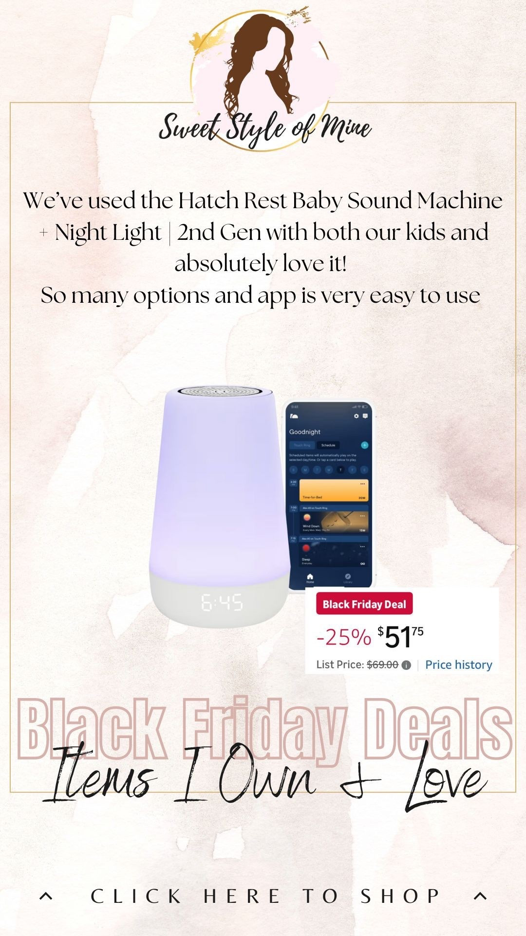Black Friday deal: Hatch Sound Machine and Night Light 🎄❤️ one of our most loved items for our babies & now toddlers 

#LTKHoliday #LTKGiftGuide #LTKCyberWeek