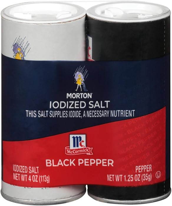 Morton Iodized Salt and McCormick Pepper Shaker Set, 5.25 Ounce (Pack of 12) | Amazon (US)