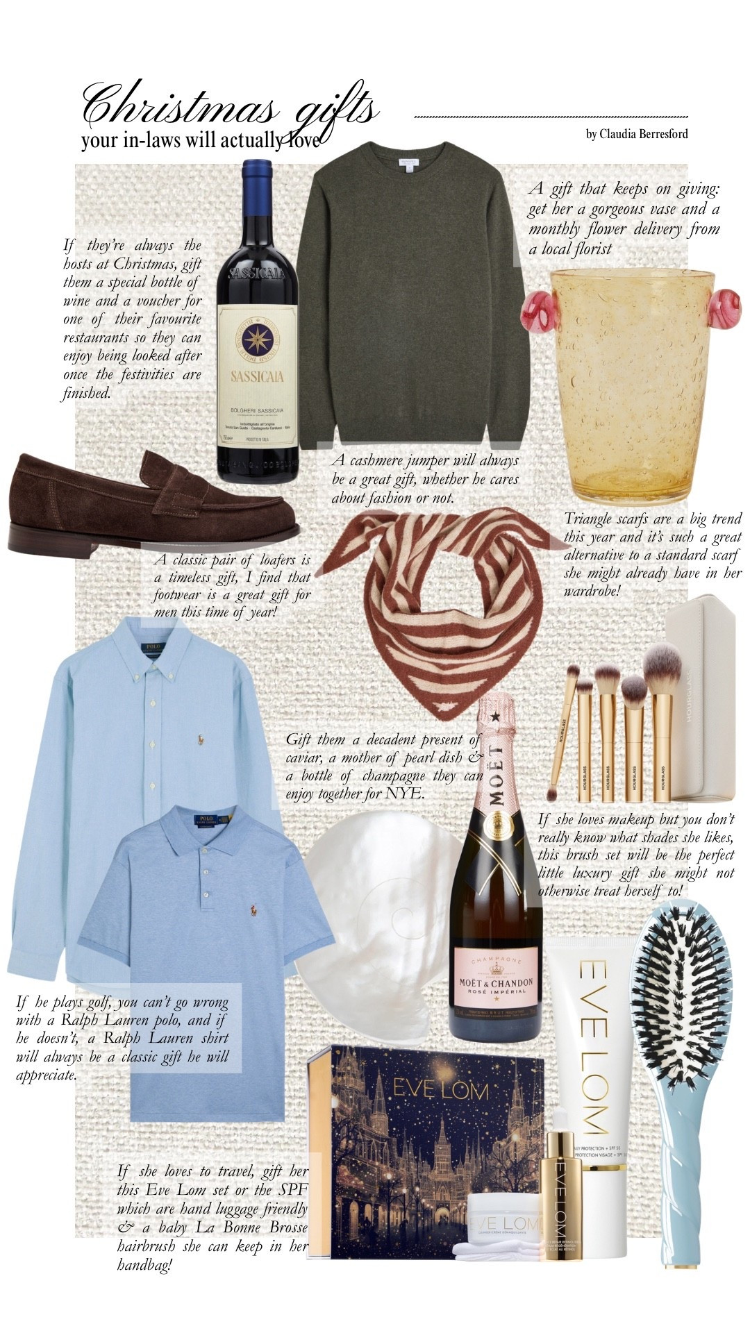 Christmas gifts for your in-laws / parents 

Gift guide for him, gift guide for her, gift guide for parents, gift guide for in-laws, gift guide for the host, gift guide for couples #LTKxHarveyNichols

#LTKgiftguide #LTKfestive #LTKluxury