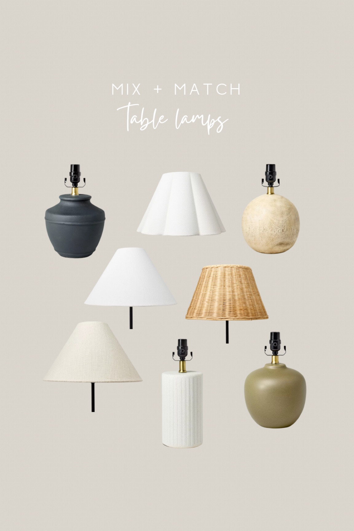 New mix and match table lamps from Target Studio McGee! Affordable and so cute!

Lamps, nightstand lamps, table lamps, side table decor, living room decor, lampshades, lamp base, modern organic

#LTKFindsUnder50 #LTKHome #LTKStyleTip