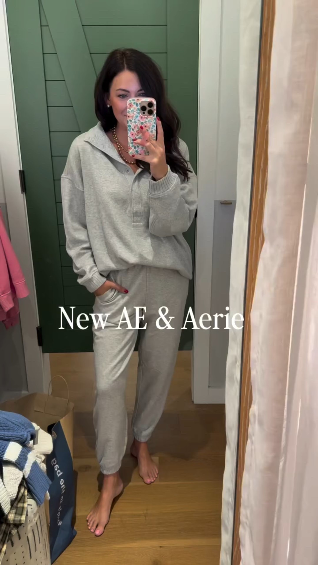 AERIE EXTRA 30% off with code: LTKFALLSALE // Aerie on sale! & a couple finds from American Eagle too😍 the new fall cozies are perfection! 
.
.
SIZING-
Grey pullover-xs (runs very oversized!)
Joggers-xs
Pink pullover-small (color is sold out😭, I’ll keep an eye out for a restock)
Cream pullover-small—needed xs!
Brown and tan flannel-xs
Black gingham flannel-small, prefer xs 
Cream sweater-small
Plaid skirt-small
Leggings-small
Quarter snap-small
Striped sweater-xs, runs big! 
Pull over with oversized buttons and collar-small
.
.
#aerie aerie fall outfits, aerie loungewear on sale, matching sets, #aeriereal 
https://liketk.it/5mNKY #ltkseasonal #ltkfindsunder50 #ltksalealert

#LTKFallSale #LTKSaleAlert #LTKSeasonal