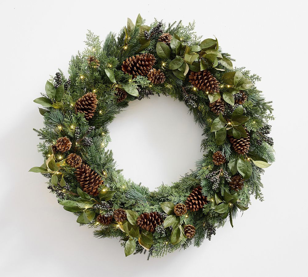 Rustic Pine And Berry Wreath 40 | Pottery Barn (US)