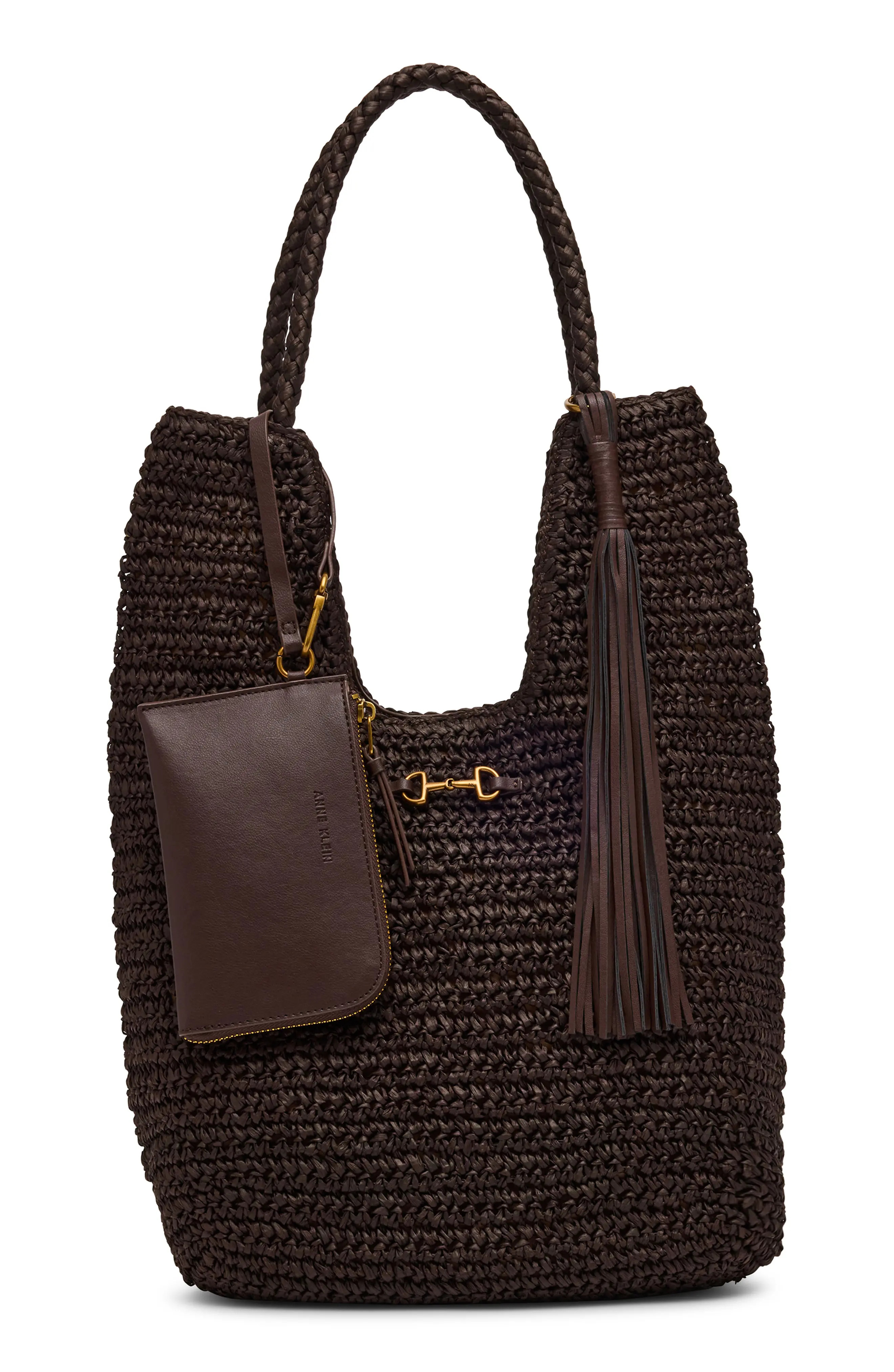 Anne Klein Tapered Woven Tote Bag with Pouch (Women) | Nordstromrack | Nordstrom Rack