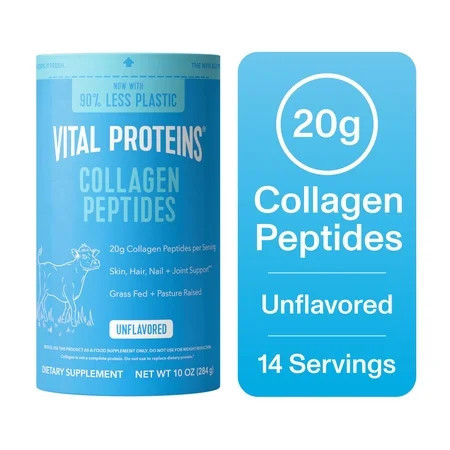 Vital Proteins Collagen Peptides Powder Supplement for Hair, Skin and Nails, Unflavored Collagen Support, 10 oz | Walmart (US)