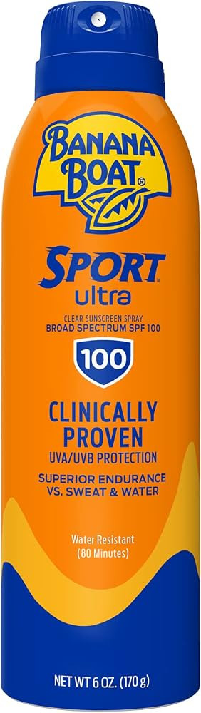 Banana Boat Sport Ultra SPF 100 Sunscreen Spray, 6oz | Sport Sunscreen Spray SPF 100, Banana Boat... | Amazon (US)