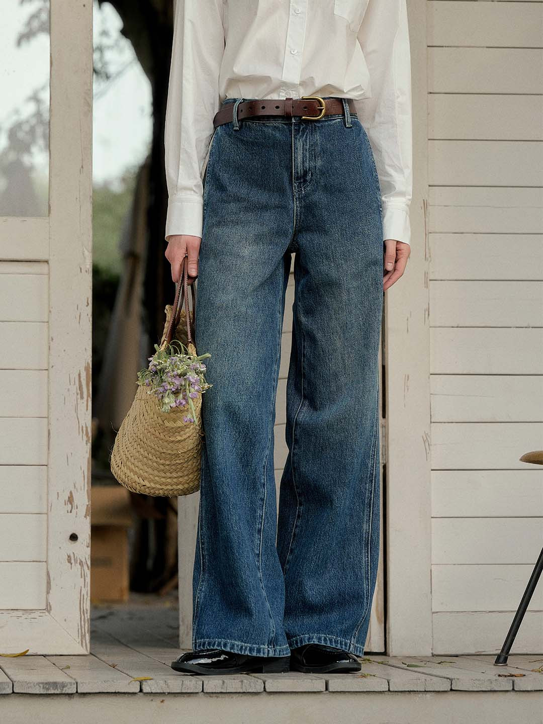 Alayna Vintage Straight Cotton Jeans | SimpleRetro