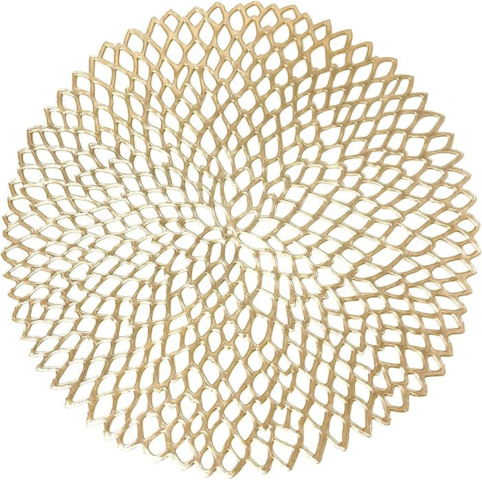 allydrew Vinyl Metallic Colored Placemats for Weddings, Parties, Special Events (Set of 4), Champ... | Amazon (US)