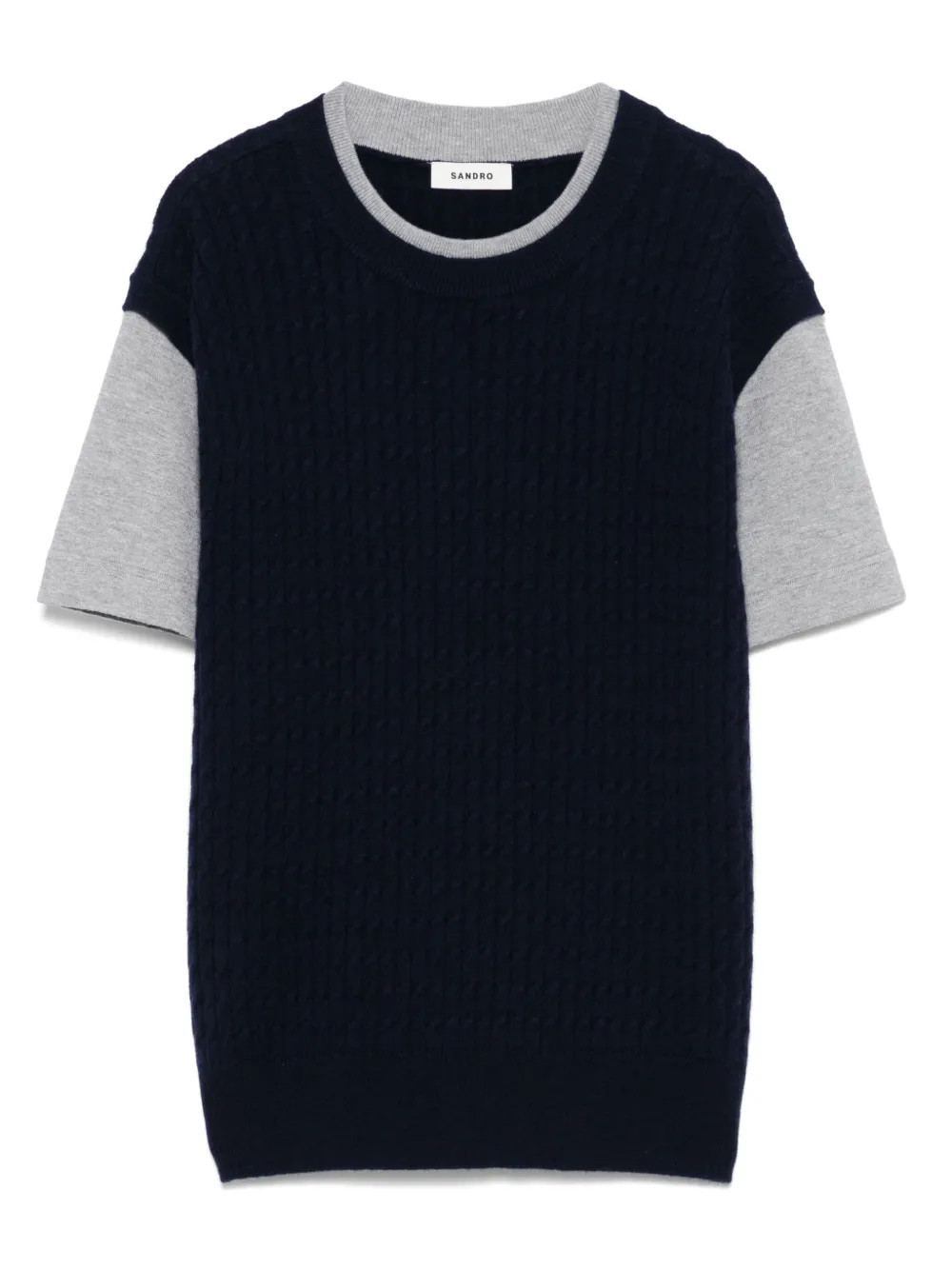 SANDRO layered T-shirt - Blue | Farfetch Global