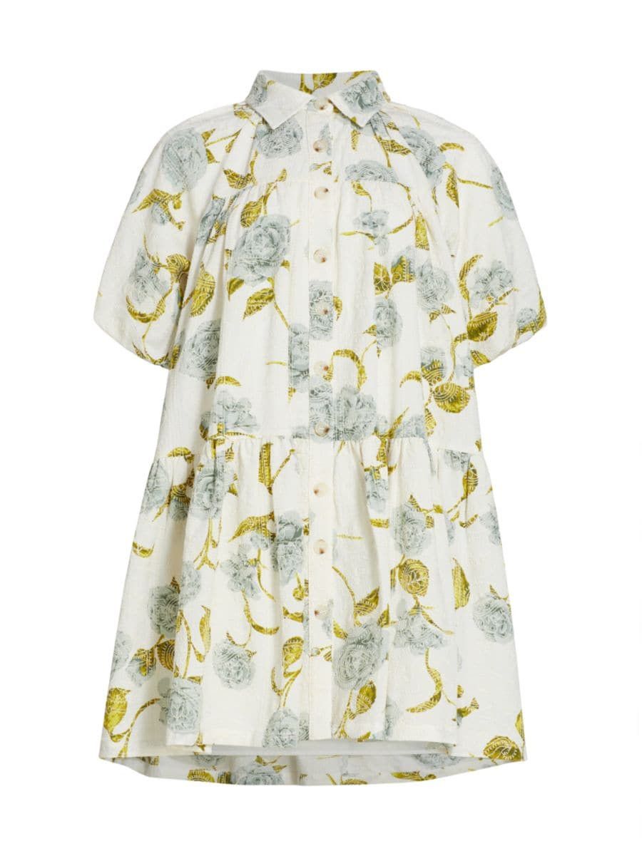 Jayla Embroidered Floral Shirtdress | Saks Fifth Avenue