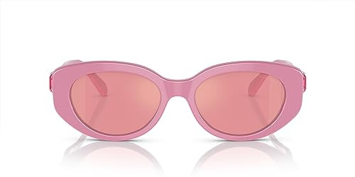 Swarovski SK6002 Sunglasses, Pink/Pink Mirrored Pink, 53 mm | Amazon (US)