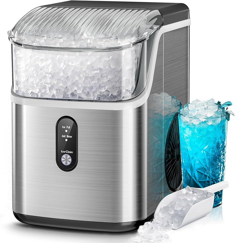 Kismile Nugget Ice Makers Countertop,Pebble Ice Maker Machine with Crushed Ice, 35lbs/Day,One-Cli... | Amazon (US)