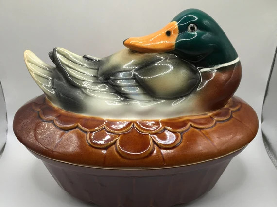 Vintage Goebel Mallard Duck Covered Dish. 8 Inches Long. in - Etsy | Etsy (US)