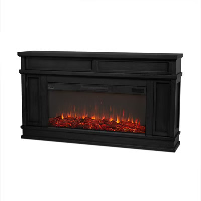 Torrey 60" Landscape Electric Fireplace TV Stand in Black by Real Flame | Target