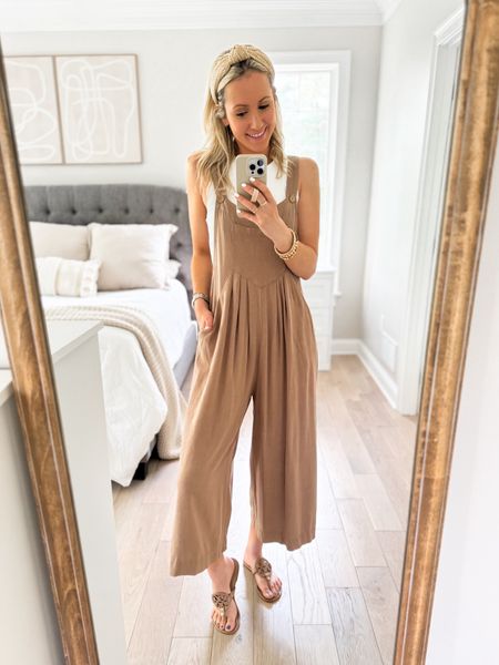 Casual outfit idea! My fave linen jumpsuit! 

This Amazon’s Choice jumpsuit is available in 20 colors! Love the wide leg casual style! Wearing small in coffee grey. Would love this pair with a long sleeve shirt or denim jacket, too! Would be perfect for a festival!

Amazon jumpsuit, Amazon fashion, spring outfit, spring style, spring fashion, neutral outfit, comfy outfit, casual look, vacation outfit, travel oitfit, date night outfit 

#LTKFindsUnder50 #LTKStyleTip #LTKFestival