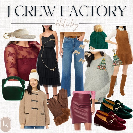 J Crew Factory Holiday new arrivals are up to 60% off! So many fun holiday accessories, skirts, jackets and tops.  

 #LTKHoliday #LTKSeasonal #LTKSaleAlert