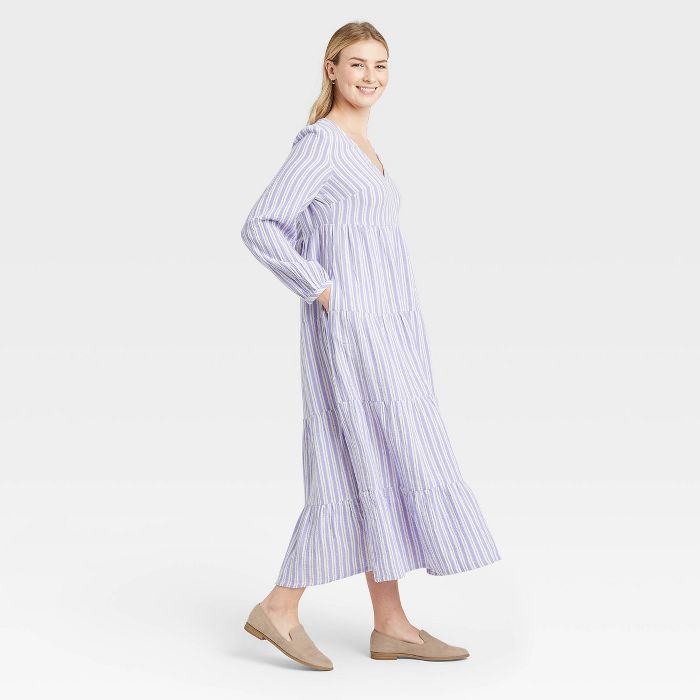 Women's Balloon Long Sleeve Tiered Dress - Universal Thread™ | Target