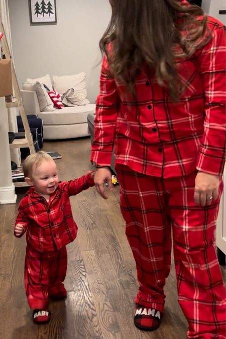 Matching plaid 
Christmas pajamas 

#LTKfamily #LTKfindsunder50 #LTKbaby