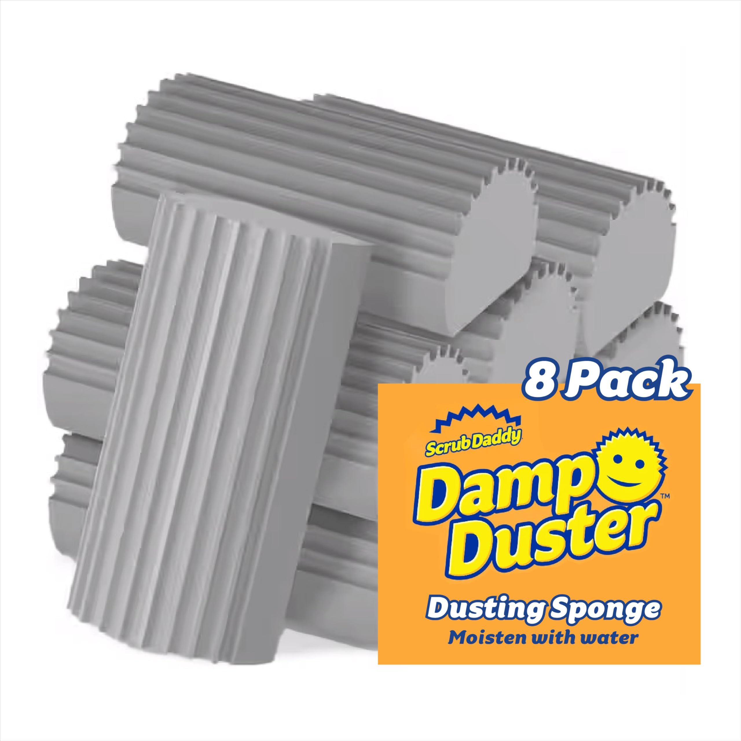 Scrub Daddy Damp Duster Dusting Sponges (8 Count) - Dust Remover for Household Cleaning - Duster ... | Amazon (US)