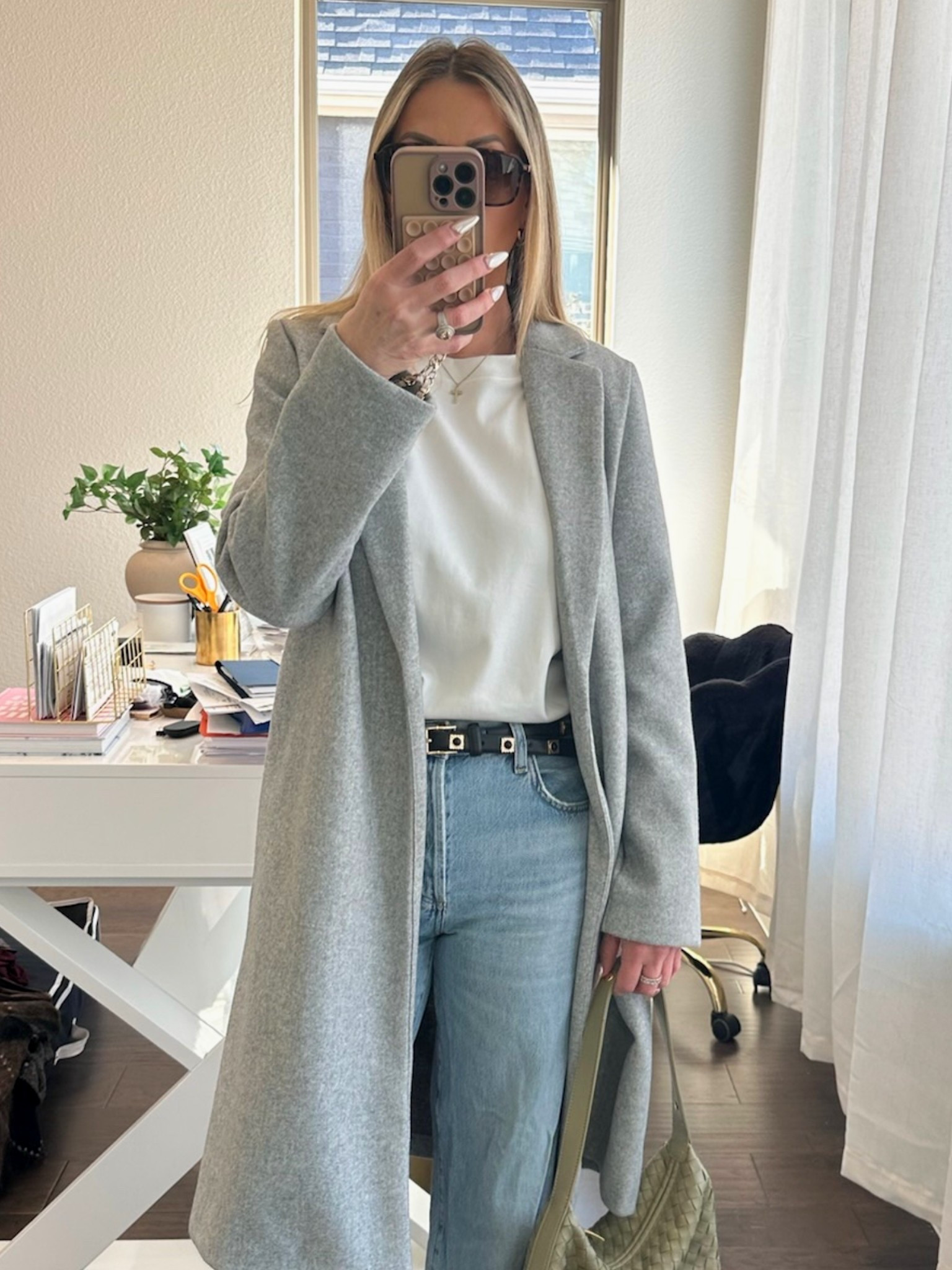 Polished neutrals will always be my go-to formula when we want to look put together without overthinking it.

This outfit mixes timeless staples with affordable finds — my long tailored Zara wool coat layered over a soft Artisan white tee, relaxed Citizens wide-leg jeans for that flattering length, and sleek Amazon pointed-toe boots + belt bag to keep it elevated but practical.

It’s one of those everyday looks that works for errands, meetings, or coffee — simple pieces, clean lines, and small details that make everything feel luxe.

Easy. Classic. Elevated.

#ltkstyle #over40style #everydayelevated #affordablefashion #highlowstyle

#LTKSeasonal #LTKgrwm #LTKootd