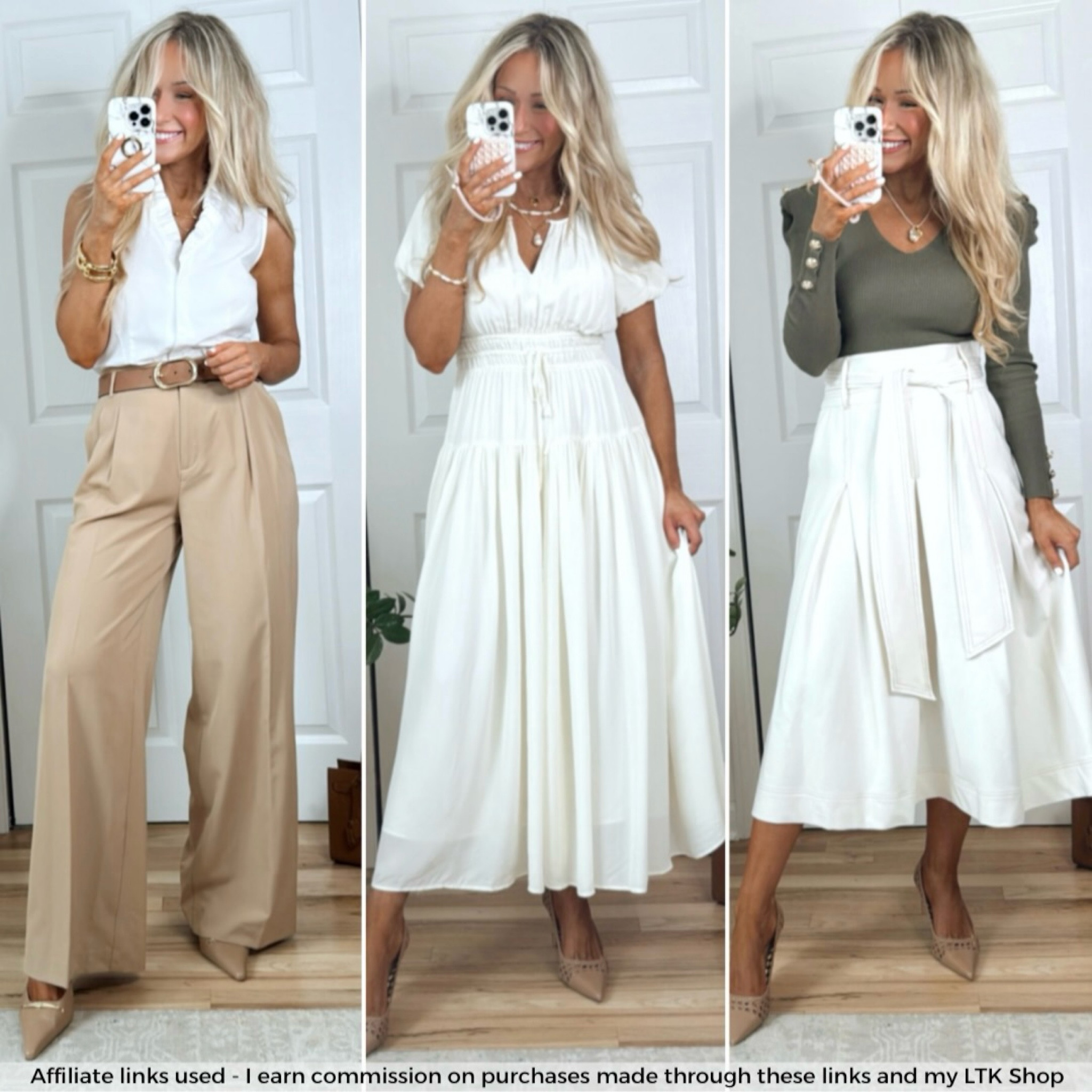 Work outfit ideas! Use code “Nikki20” to save an additional 20% off the olive green knit top and cream skirt!

*Note- I paid for the olive green top and skirt myself but I am partnering with Karen Millen during the month so they kindly gave me a discount code to share with my followers. I do not earn any additional commissions from the discount code.

#LTKWorkwear