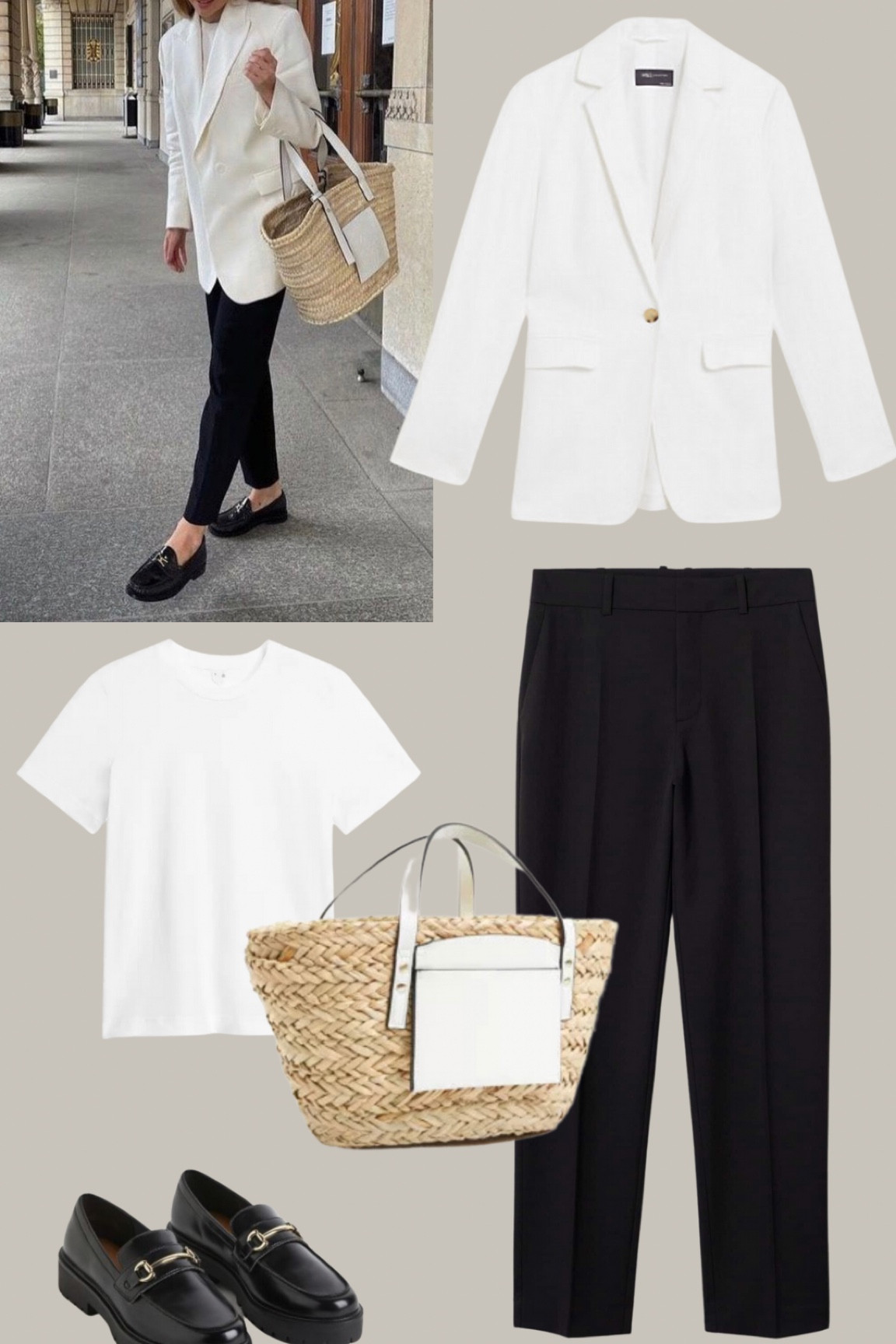 White blazer outfit