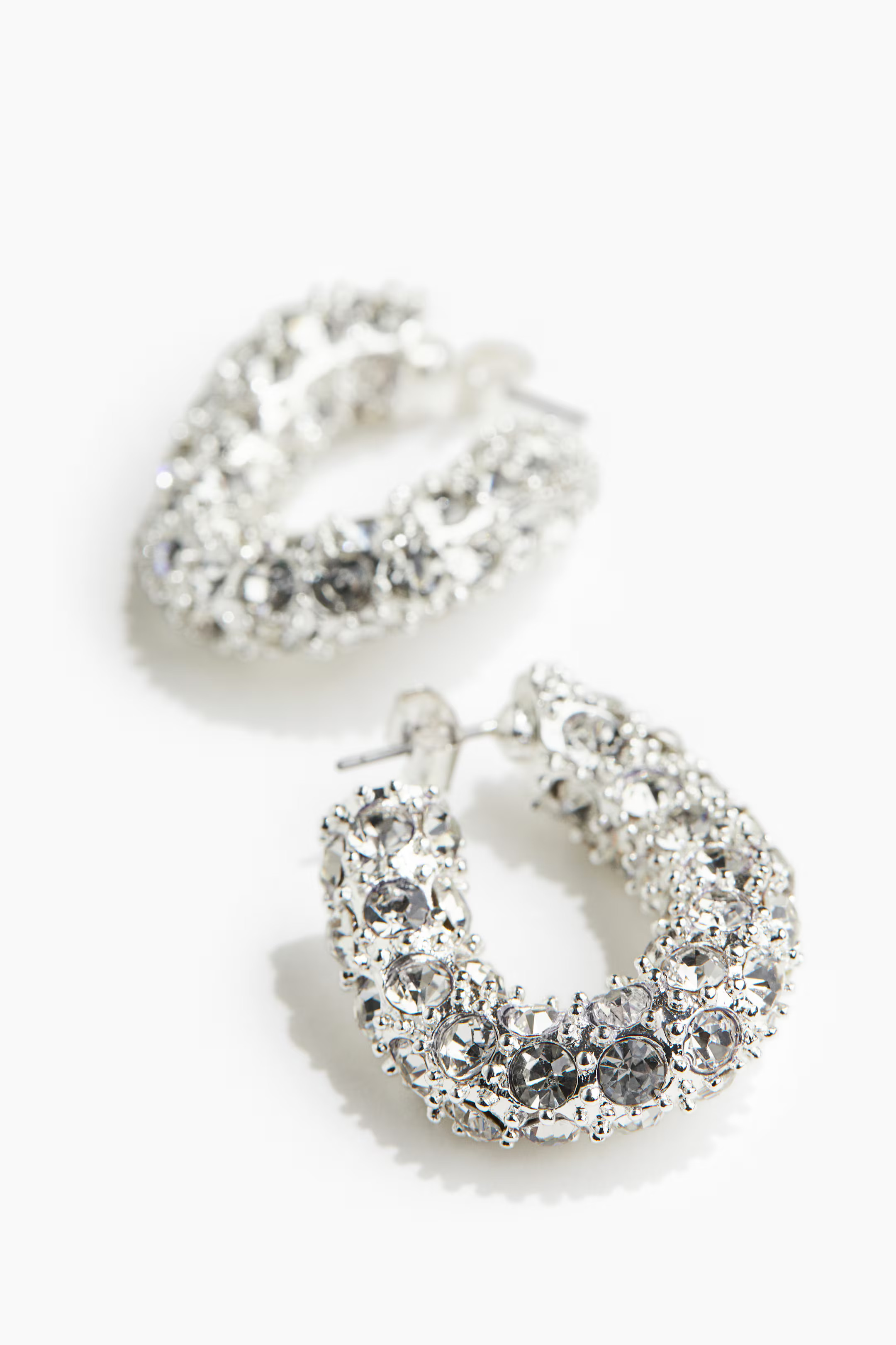 Rhinestone-decorated hoop earrings | H&M (UK, MY, IN, SG, PH, TW, HK)