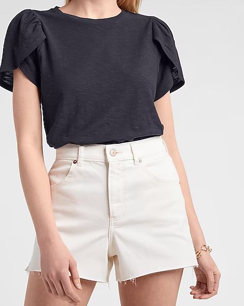 Skimming Tulip Sleeve Tee | Express