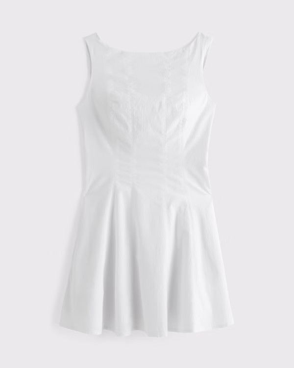 Women's The A&F Mila High-Neck Stretch Mini Dress | Women's Dresses & Jumpsuits | Abercrombie.com | Abercrombie & Fitch (US)