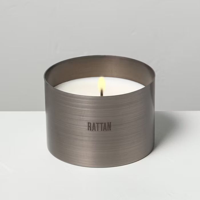 5oz Rattan Brushed Tin Candle - Hearth & Hand™ with Magnolia | Target