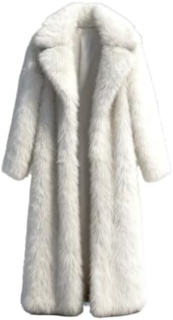 Long Faux Fur Coat,Warm Outwear Parka Long Coat With Sleeves Trendy Luxury Trench Coat 2025 | Amazon (US)