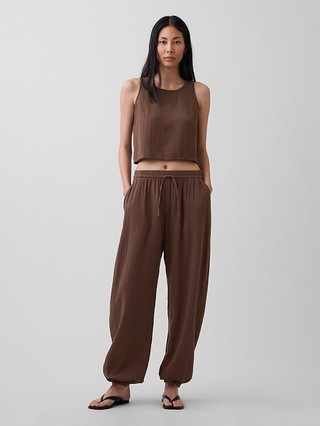 Cotton Gauze Easy Joggers | Gap (CA)