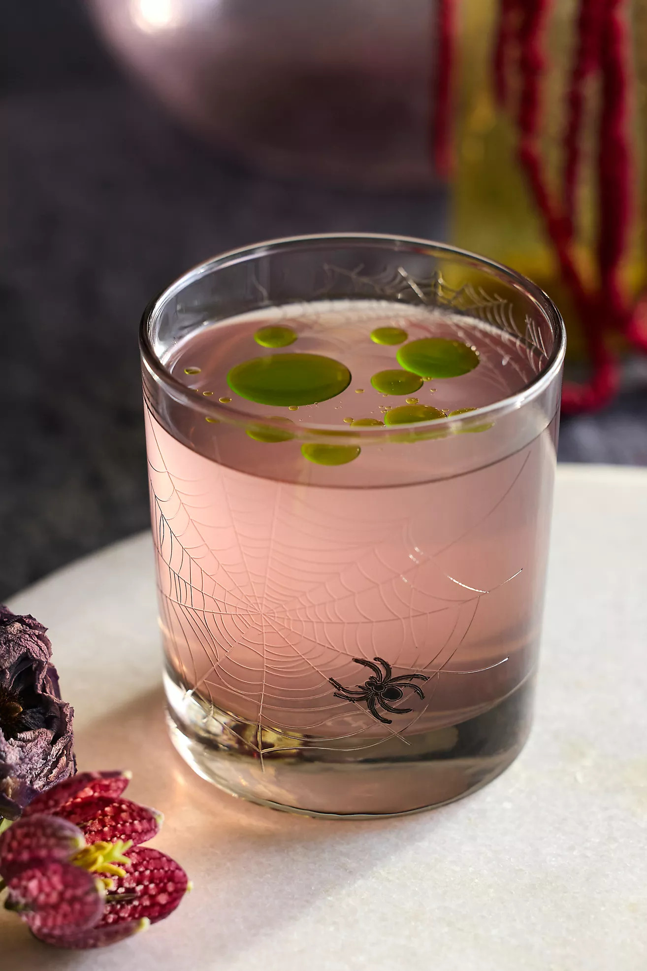 Etched Spider Double Old Fashioned Glass | Anthropologie (US)