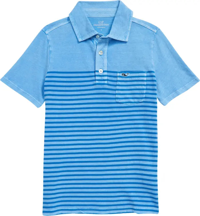 vineyard vines Kids' Island Stripe Cotton Polo | Nordstrom | Nordstrom