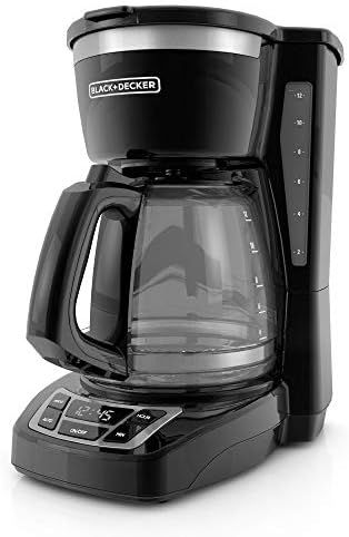 Black+Decker CM1160B-1 CM1160B 12-Cup Programmable Coffee Maker, Black/Stainless Steel | Amazon (US)