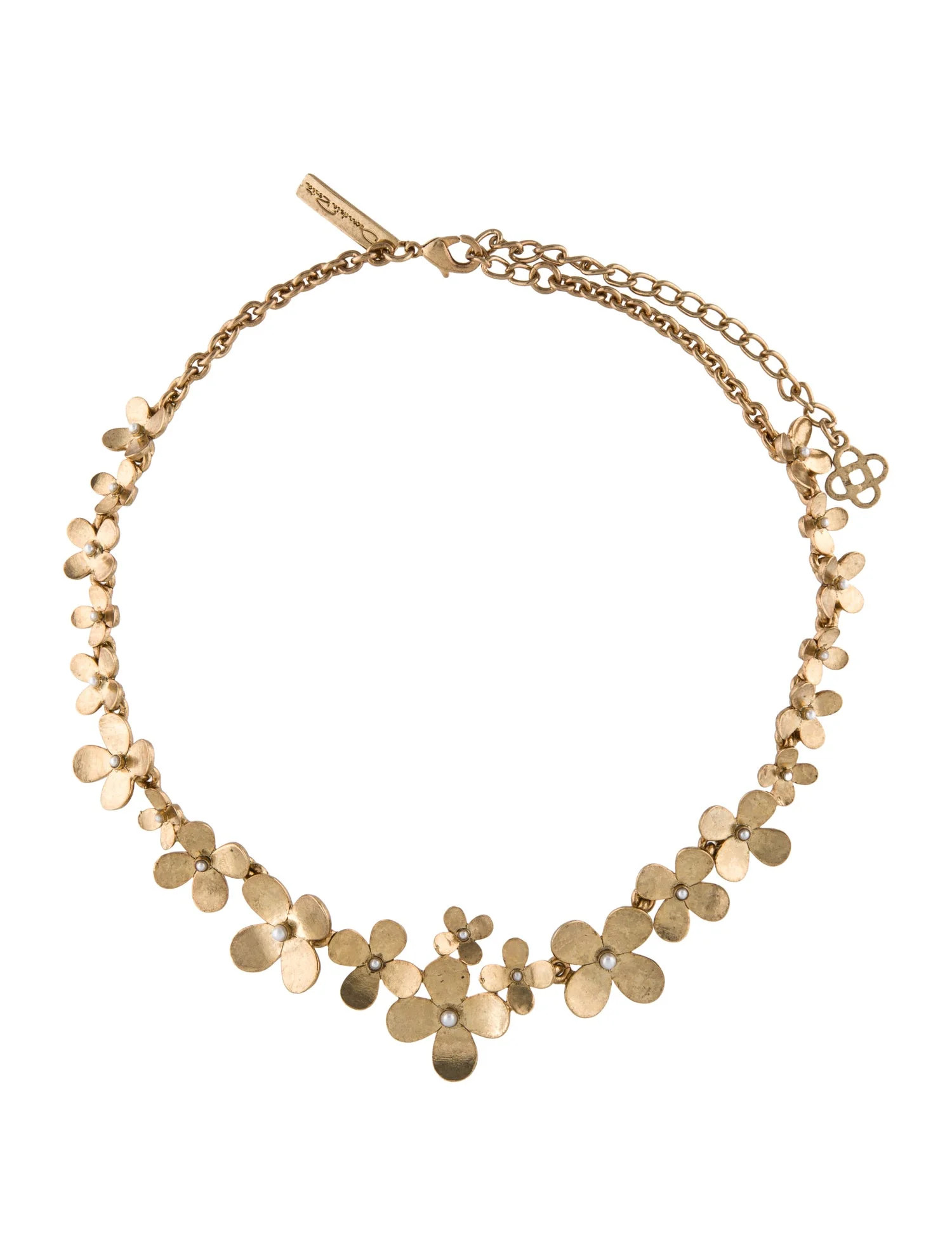 Faux Pearl Flower Collar Necklace | The RealReal
