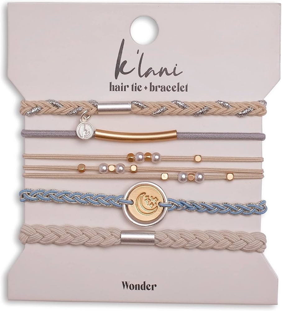 K\u2019lani Hair Tie Bracelets for Women - Elastic Hair Bands That Double as Stylish Jewelry, Str... | Amazon (US)
