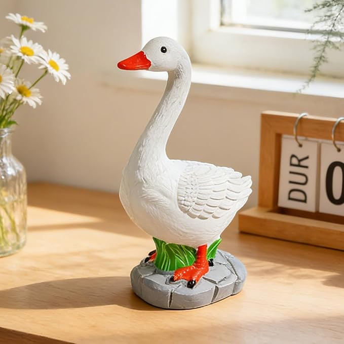 Exasinine Desk Goose Figurine 7 Inch Desk Goose Statue for Office Table Decor Home Decoration | Amazon (US)