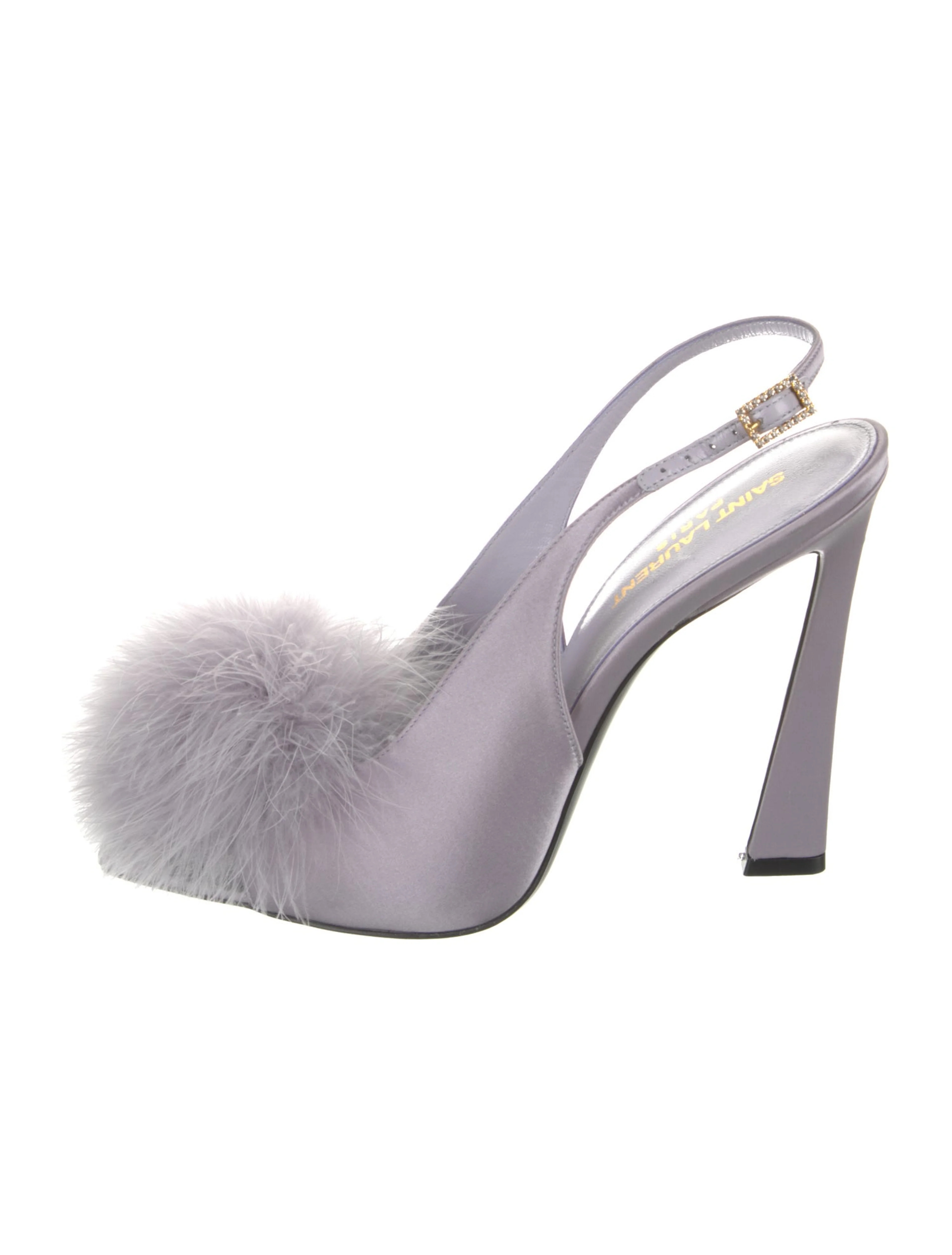 Satin Crystal Embellishments Slingback Sandals | The RealReal