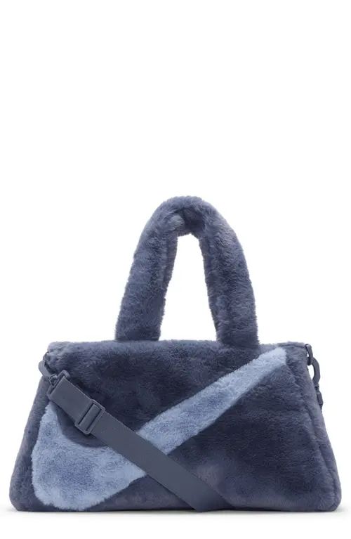 Nike Faux Fur Crossbody Bag in Diffused Blue/Blue Bliss at Nordstrom | Nordstrom