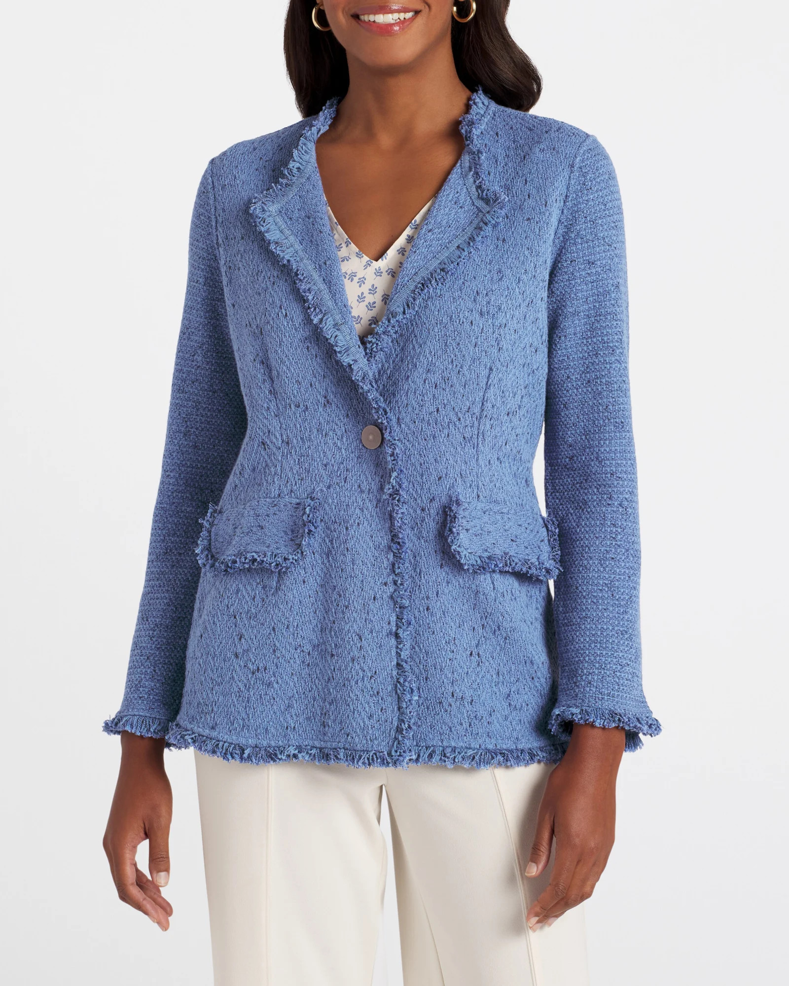Fringe Mix Knit Blazer | Stitch Fix