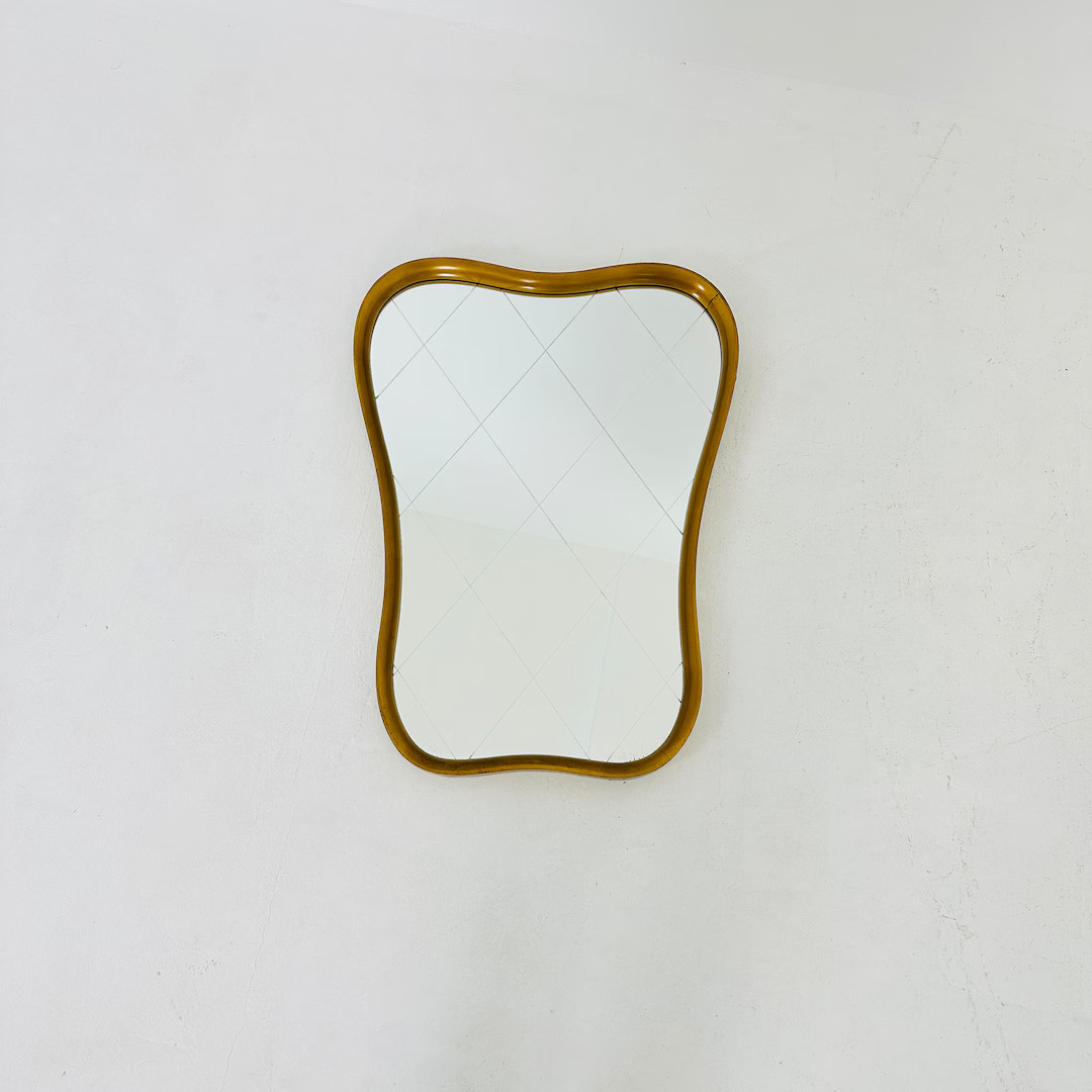 Large Bronze Framed Mid-century Wall Mirror With Faceted Check Pattern, Austria, 1950s - Etsy | Etsy (US)