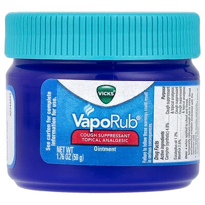 Vicks, VapoRub®, Cough Suppressant Topical Analgesic Ointment, 1.76 oz (50 g) | iHerb