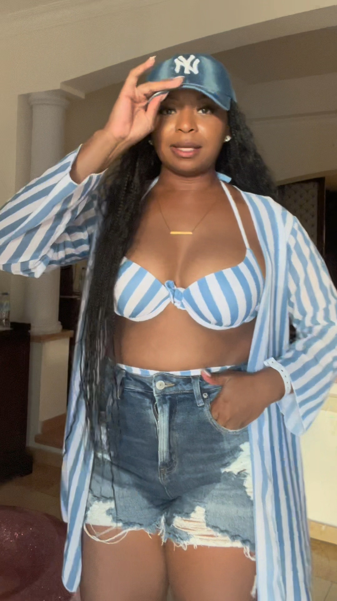 OUTFIT OF THE DAY  

Swim set @SHEINUS 
Shorts @Rainbow Shops 
Hat @Amazon 
Floatie @target 
Flats @Tory Burch 



#ootd #outfitideas #vacationoutfit #outfitinspo #vacationoutfitinspo #vacation #swimsuitcoverup #swimcoverup 

#LTKstyletip #LTKU #LTKfindsunder100