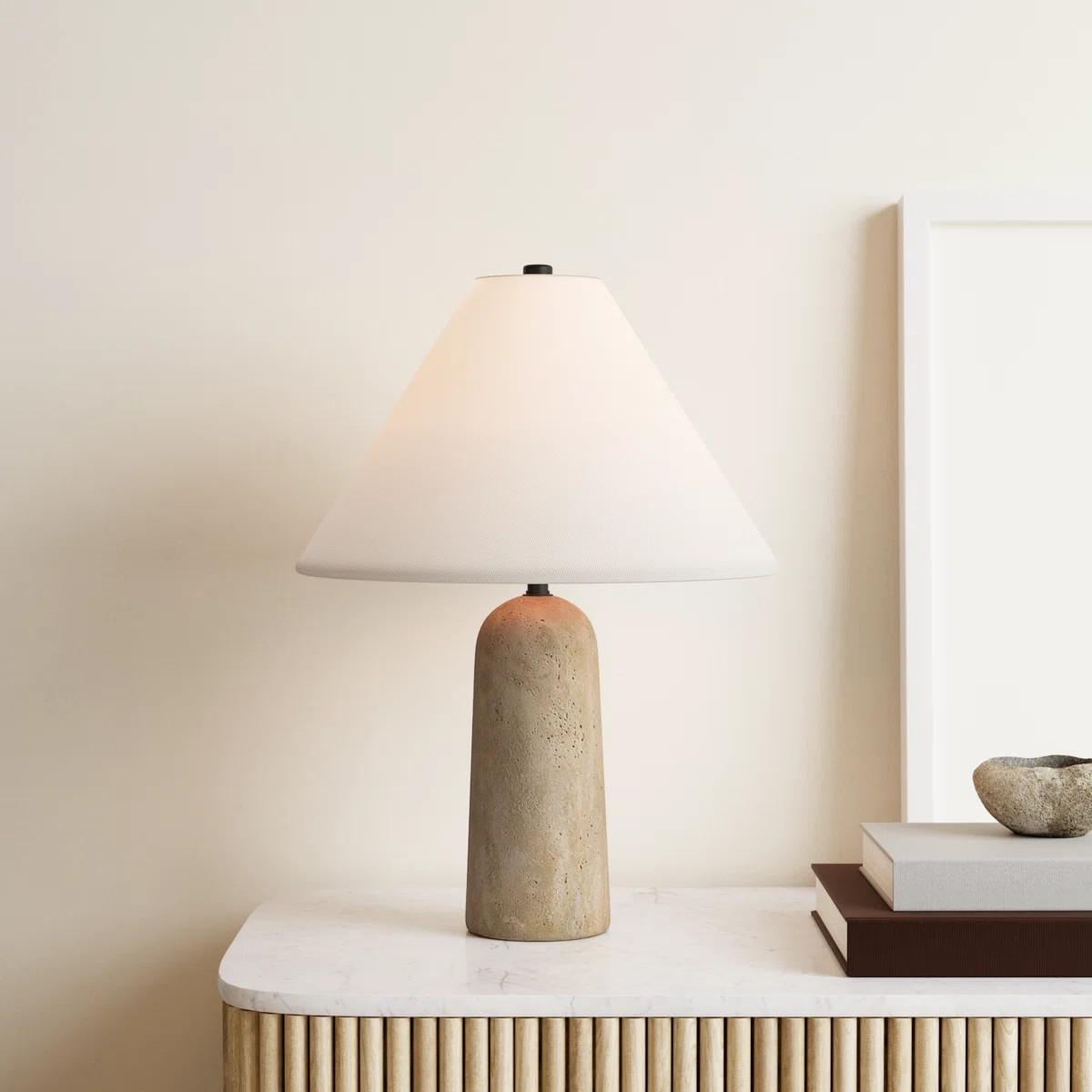 Astere Travertine Table Lamp | Wayfair North America